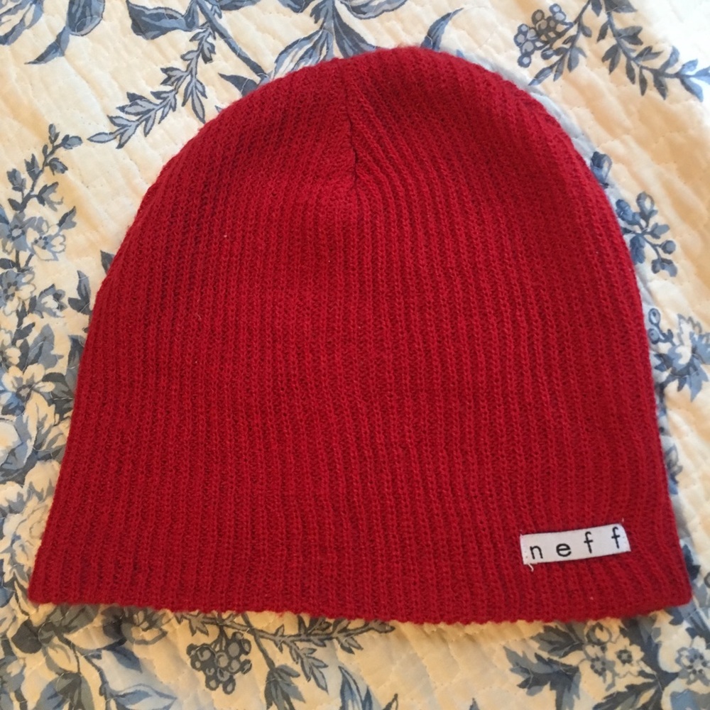 red neff beanie 🍒